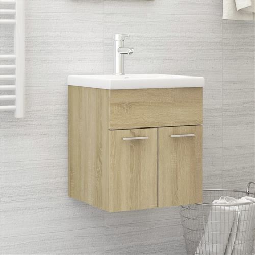 vidaXL Armoire d'évier Chêne sonoma 41x38,5x46 cm Aggloméré