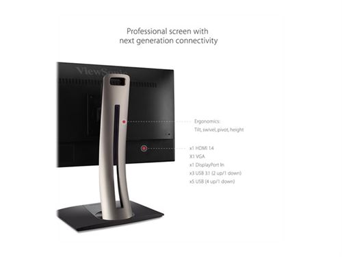 ViewSonic ColorPro VP2458 - Écran LED - 24 (23.8 visualisable) - 1920 x 1080 Full HD (1080p) - IPS - 250 cd/m² - 1000:1 - 7 ms - HDMI, VGA, DisplayPort
