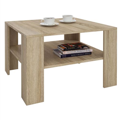 Table basse SEJOUR, en m&eacute;lamin&eacute; d&eacute;cor ch&ecirc;ne sonoma 