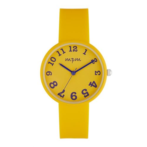 Montre Mixte Ma Première Montre à Quartz Cadran Jaune 34 mm Et Bracelet Jaune En Silicone MPMS1834