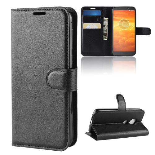 Etui en PU support magnétique noir pour votre Motorola Moto E5 Play Go