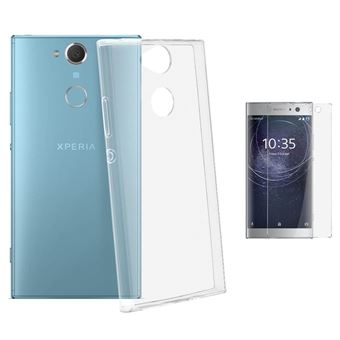 Housse etui coque silicone gel fine pour Sony Xperia XA1 Plus + verre