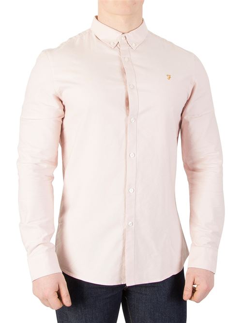 Farah Vintage Homme Brewer Slim Chemise, Rose
