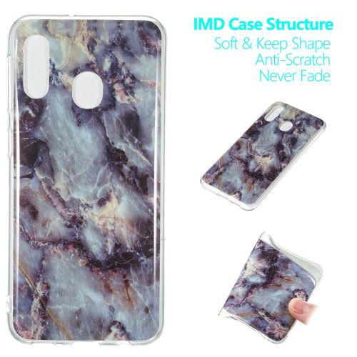 Coque en TPU motif de marbre IMD style J pour votre Samsung Galaxy A20e