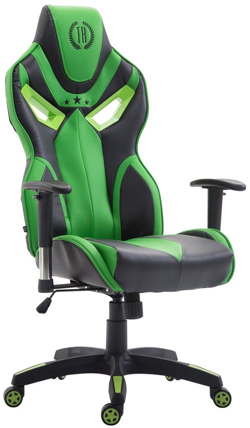 Fauteuil de bureau racing Fangio similicuir , Noir / Vert