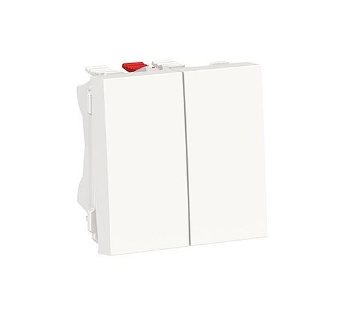 Schneider Electric Blanc Double Va-Et-Vient Unica - 2 Modules - 10Ax - Image 1