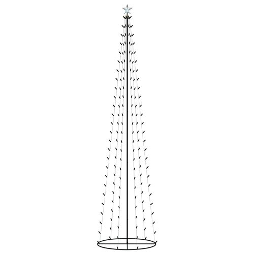 vidaXL Sapin de Noël cône 136 LED blanc chaud 70x240 cm