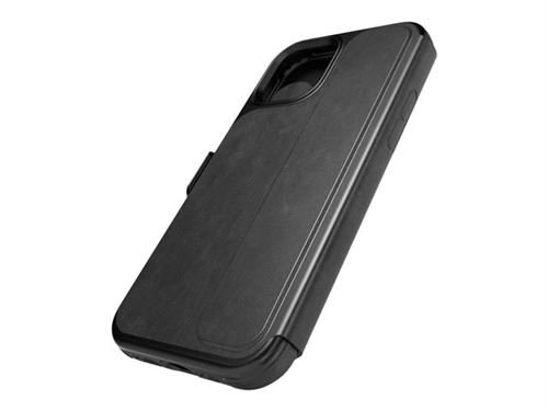 Tech21 Evo Wallet - Flip cover voor mobiele telefoon - rokerig/zwart - voor Apple iPhone 12 mini