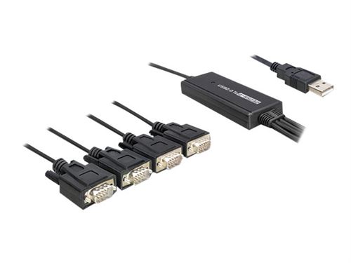 Delock Usb 2.0 > 4 X Serial Adapter - Adaptateur Série - Usb - Rs-232 X 4