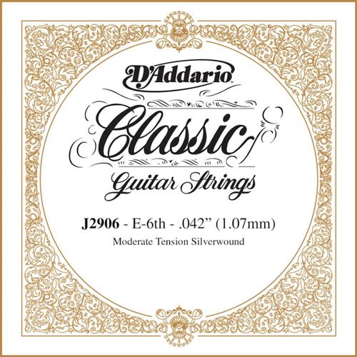 Moderate sixième corde Corde au détail guitare cla CLA D'Addario J2906 Classics 