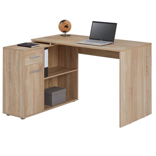 Bureau D Angle Isotta Table Avec Meuble De Rangement Integre Et