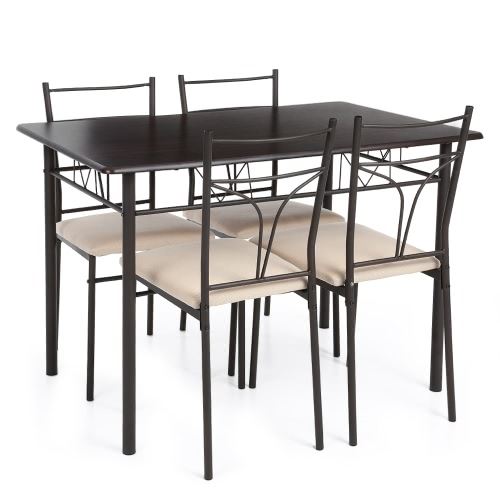 20 Sur Ensemble Table Et Chaises Interougehome Pour Salle A Manger Cuisine Pour 4 Personnes En Acier Achat Prix Fnac