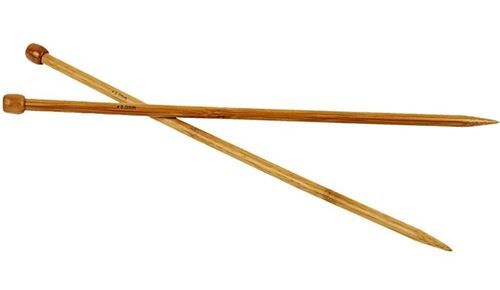 Creotime aiguilles à tricoter bambou 9 mm 35 cm