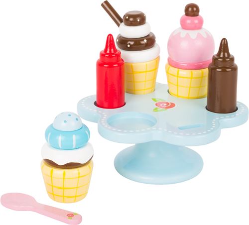 Small Foot porte-crème glacé avec glace et sauce 15 cm