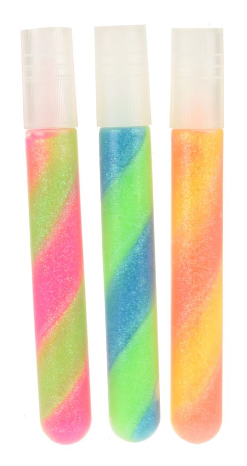 Toi-Toys cannes de bonbons à la colle pailletée 3 pièces multicolores