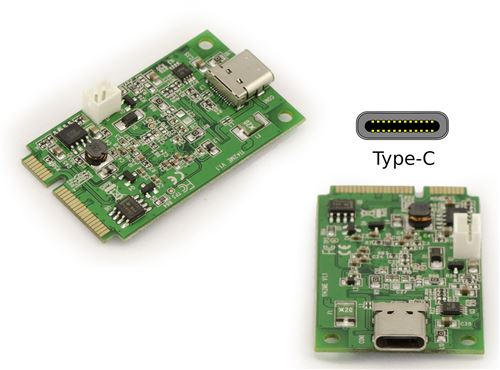 Carte Mini PCI EXPRESS (MiniPCIE) - USB 3.1 10G - Port mPCIe USB3.1 de TYPE C