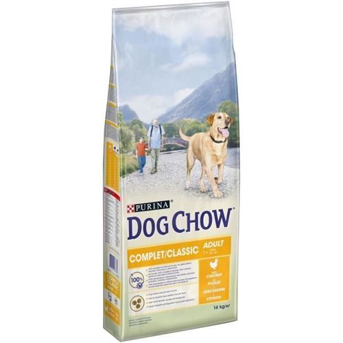 DOG CHOW Croquettes Complet - Avec du poulet - Pour chien adulte - 14 kg