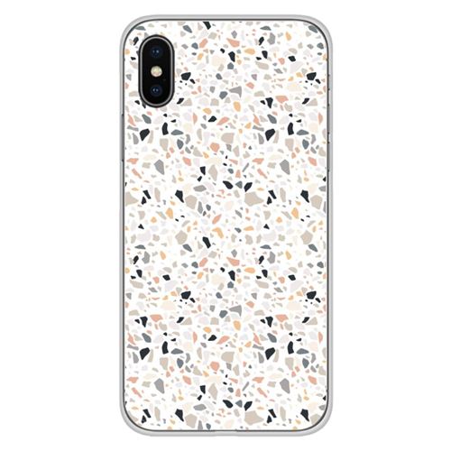 Coque en silicone imprimée compatible Apple iPhone XS Max Terrazzo color