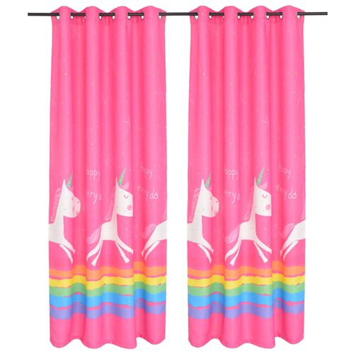 vidaXL Kindergordijnen verduisterend 140x240 cm roze 2 st