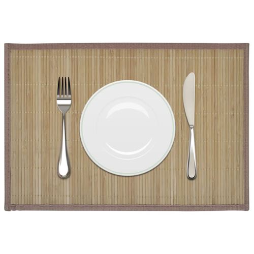 vidaXL 6 Placemats bamboe 30 x 45 cm bruin