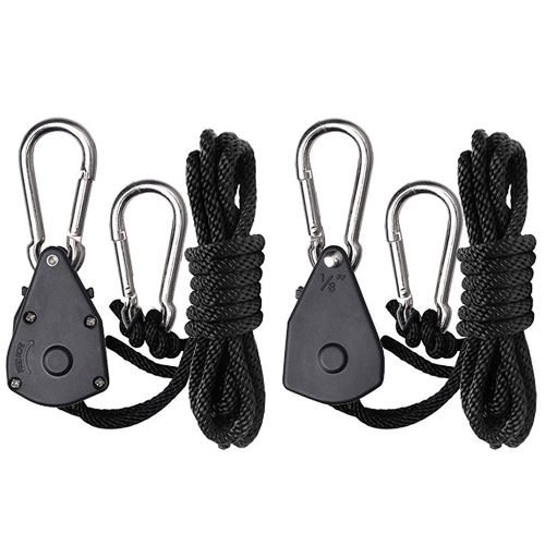 Decdeal - Paquet de 2 - Paquet de 2 crochets pour crochet de fixation pour crochet de mousqueton à ajustement robuste de 1/8 po - Capacité de 150 lb pour une sangle de bagage Grow Light