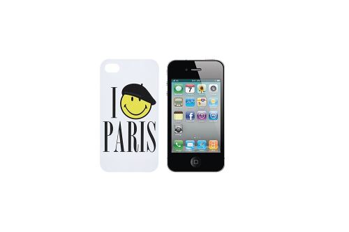 Smiley Coque rigide avec Motif I love Paris pour iPhone 5/5S/5C