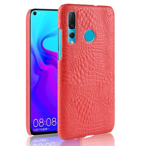 Etui en PU crocodile rouge pour votre Huawei Nova 4