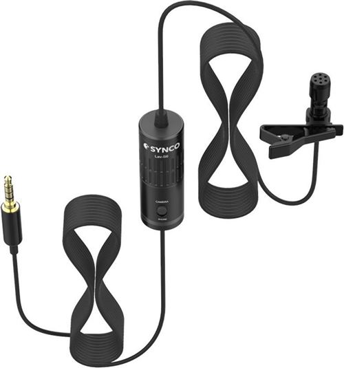 Synco ensemble micro lavallière Lav-S6P5 cm noir 6 mètres