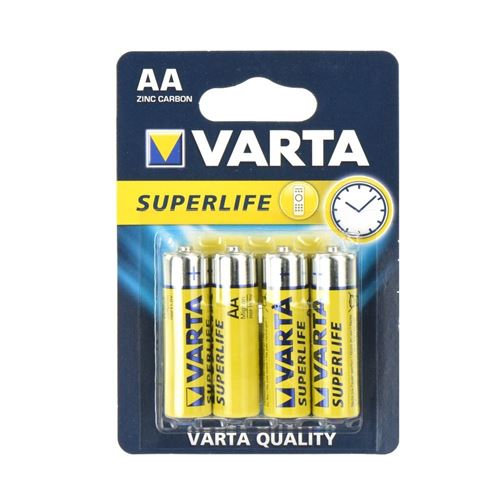 Piles zinc carbon varta r6 (aa) 4 pcs superlife