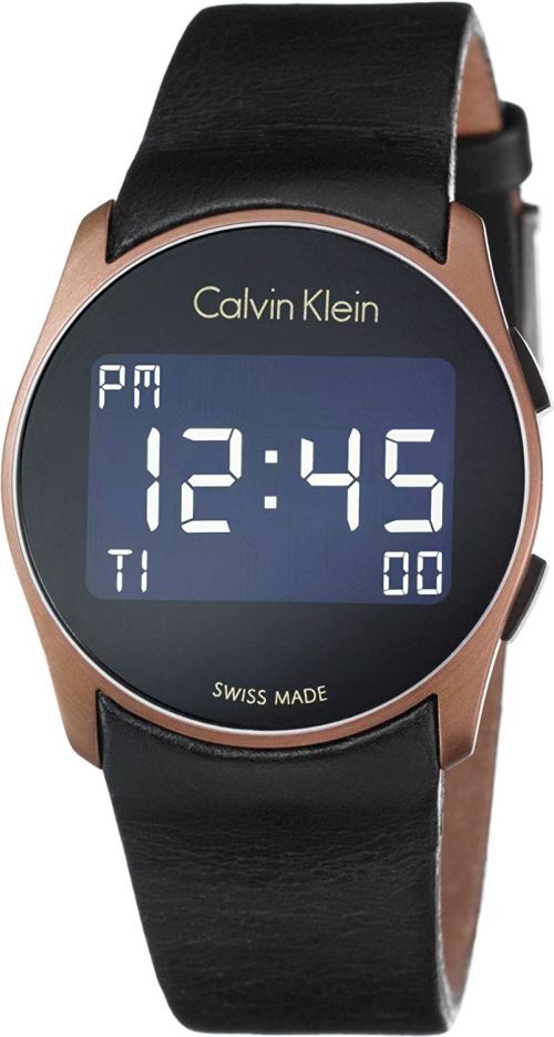 Calvin Klein Homme Digital Quartz Montre avec Bracelet en Caoutchouc K5B13YC1
