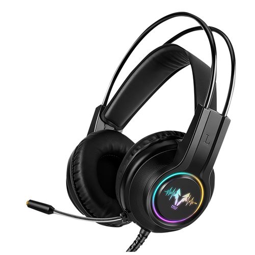 Non Communiqué Noir Casque De Stéréo Pour Jeu H200 Micro Usb Supra-Auriculaire