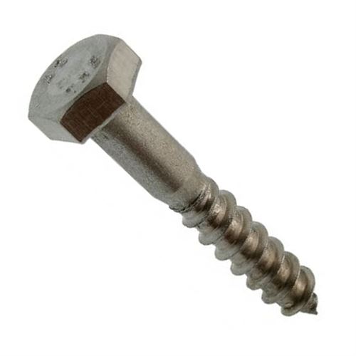 Tirefonds bois inox A2 - filetage partiel - 8x60 - 100 pi&egrave;ces ACTON