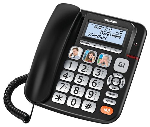 Téléphone senior Filaire avec répondeur TELEFUNKEN TF 951 COSI