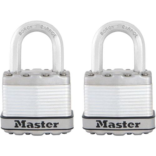 Master Lock Noir Cadenas Excell 2 Pcs Acier Laminé 45 Mm M1eurt
