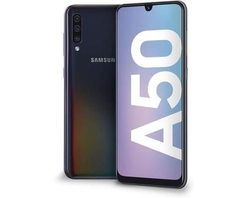 Samsung Galaxy A50, Écran 6.4 128 Go extensible, 4 Go de RAM, 4000 mAh, 4G, Smartphone double SIM, Android 9 Pie, (2019), Noir