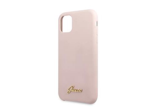 Coque pour Iphone 11 Pro Guess silicone vintage logo rose