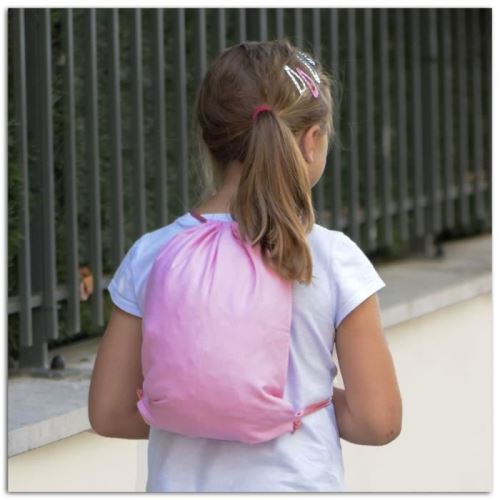Mlle toga sac activité enfant a customiser - 27x35 cm - rose meru600