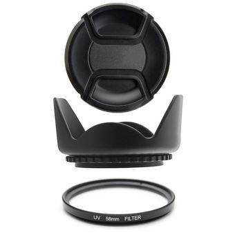 Filtre Protecteur UV Nuances 58mm - Verre Trempé Résistant Avec Monture Aluminium