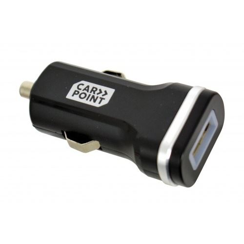 Carpoint chargeur de voiture USB simple 12/24 Volt noir