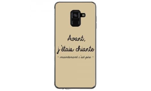 Coque souple pour Samsung Galaxy A8 2018 avec impression Motifs Avant, j'étais chiante taupe