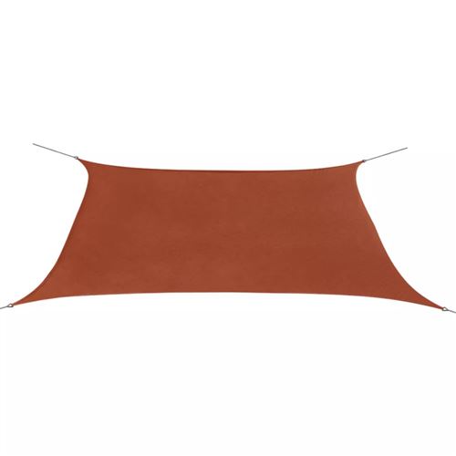 Parasol de jardin en tissu Oxford rectangulaire 2x4m Marron