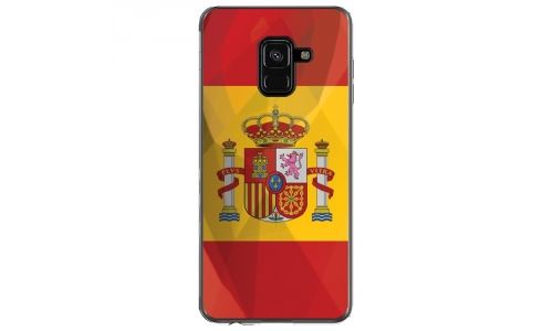 Coque souple pour Samsung Galaxy A8 2018 avec impression Motifs drapeau de l'Espagne