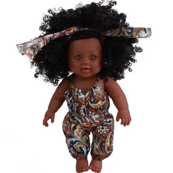 Poupee Fille Noire Afro Americain Pour Bebe 12 Pouces Multicolore Poupee Achat Prix Fnac