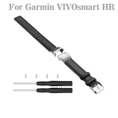 14€02 sur Pour Garmin VIVOsmart HR remplacement de luxe en cuir sport  montre-bracelet bande Bracelet - Montre connectée - Achat & prix