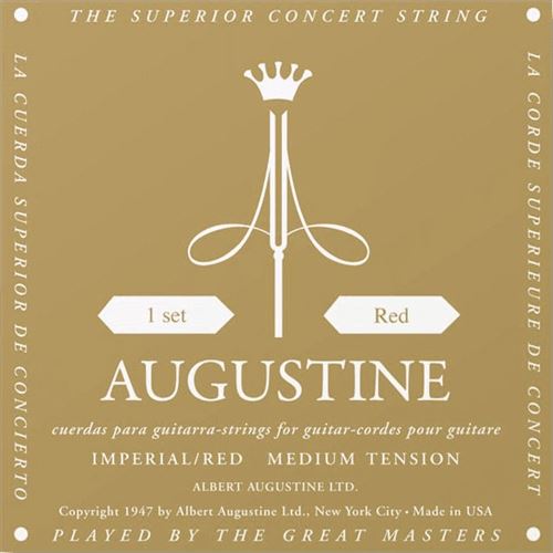 JEU DE CORDES GUITARE AUGUSTINE IMPERIAL ROUGE