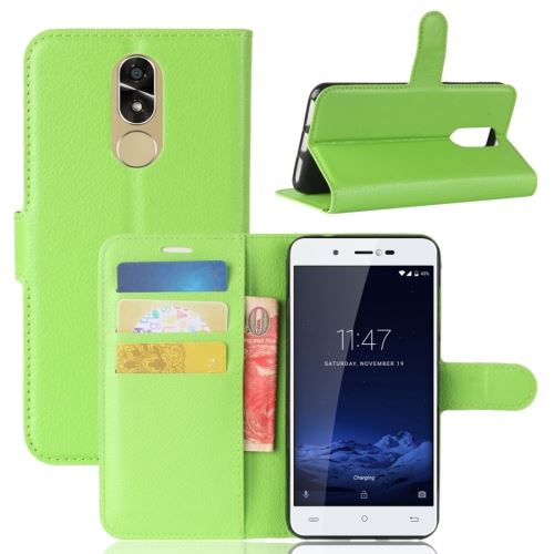 CUBOT Note Plus Housse Etui Cuir PU Texture Litchi Vert ALS51253