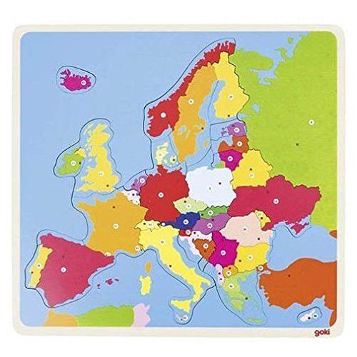 Goki - 2041655 - Puzzle en Bois - Europe - 35 Pièces