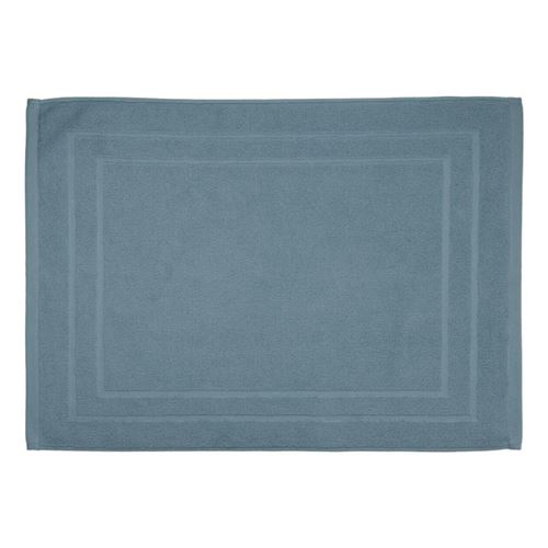Tapis de salle de Bain en coton Bleu orage 50 x 70 cm