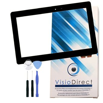 Visiodirect Vitre Écran Tactile ASUS Transformer Book T100TAF Noire + Outils