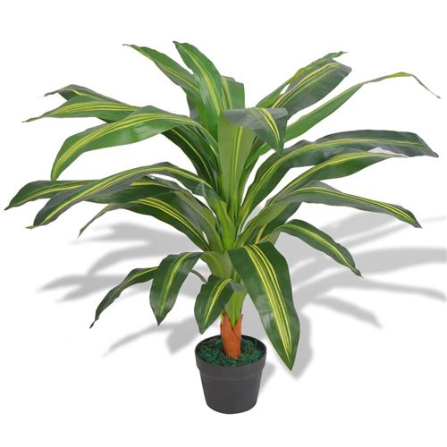 Plante artificielle avec pot Dracaena 90 cm Vert vidaXL - Vert